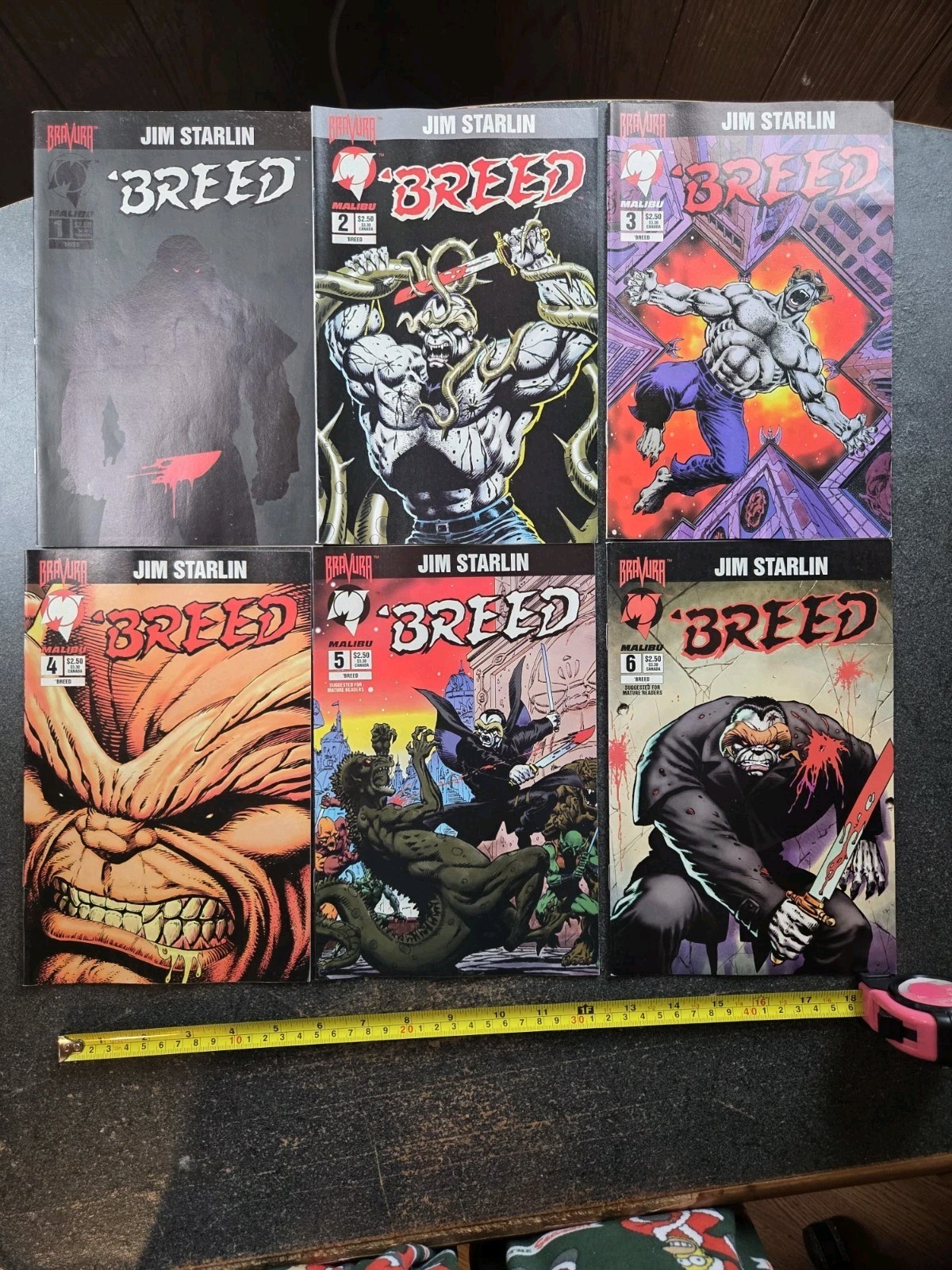 Jim Starlin Breed #1-6 Complete Full Series Set 1994-Malibu Bravura Comics