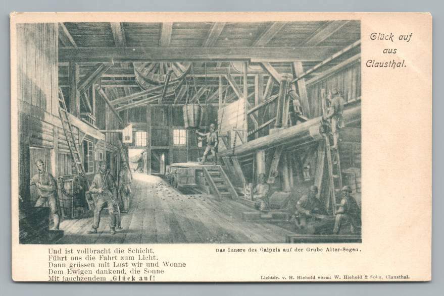 Gaipels Interior CLAUSTHAL ZELLERFELD Germany AK Antique Postcard 1900s