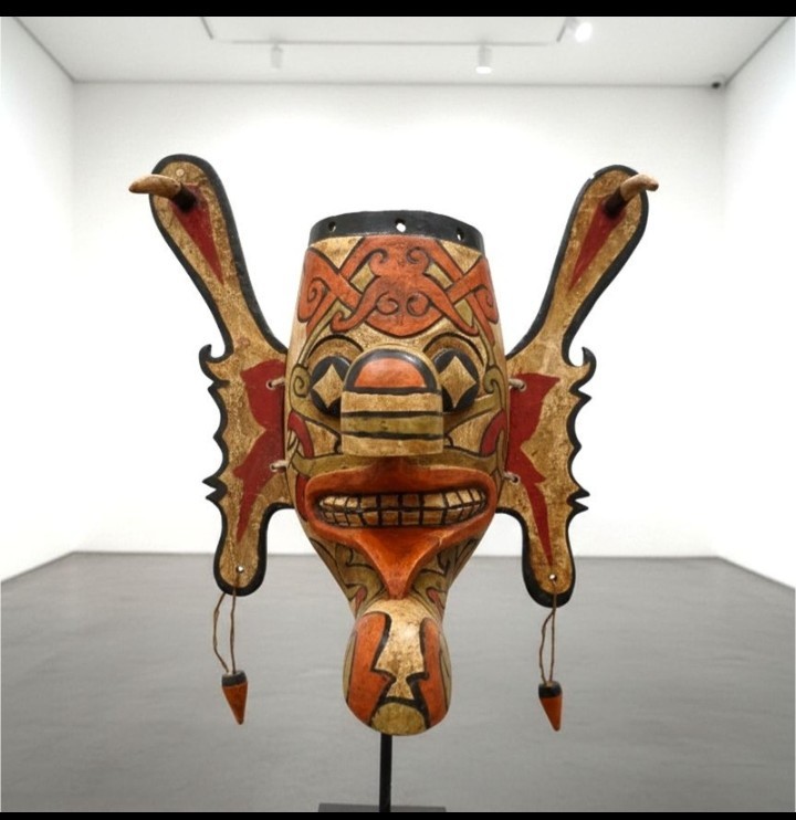 Vintage Dayak Hudog Mask, Kalimantan Indonesia