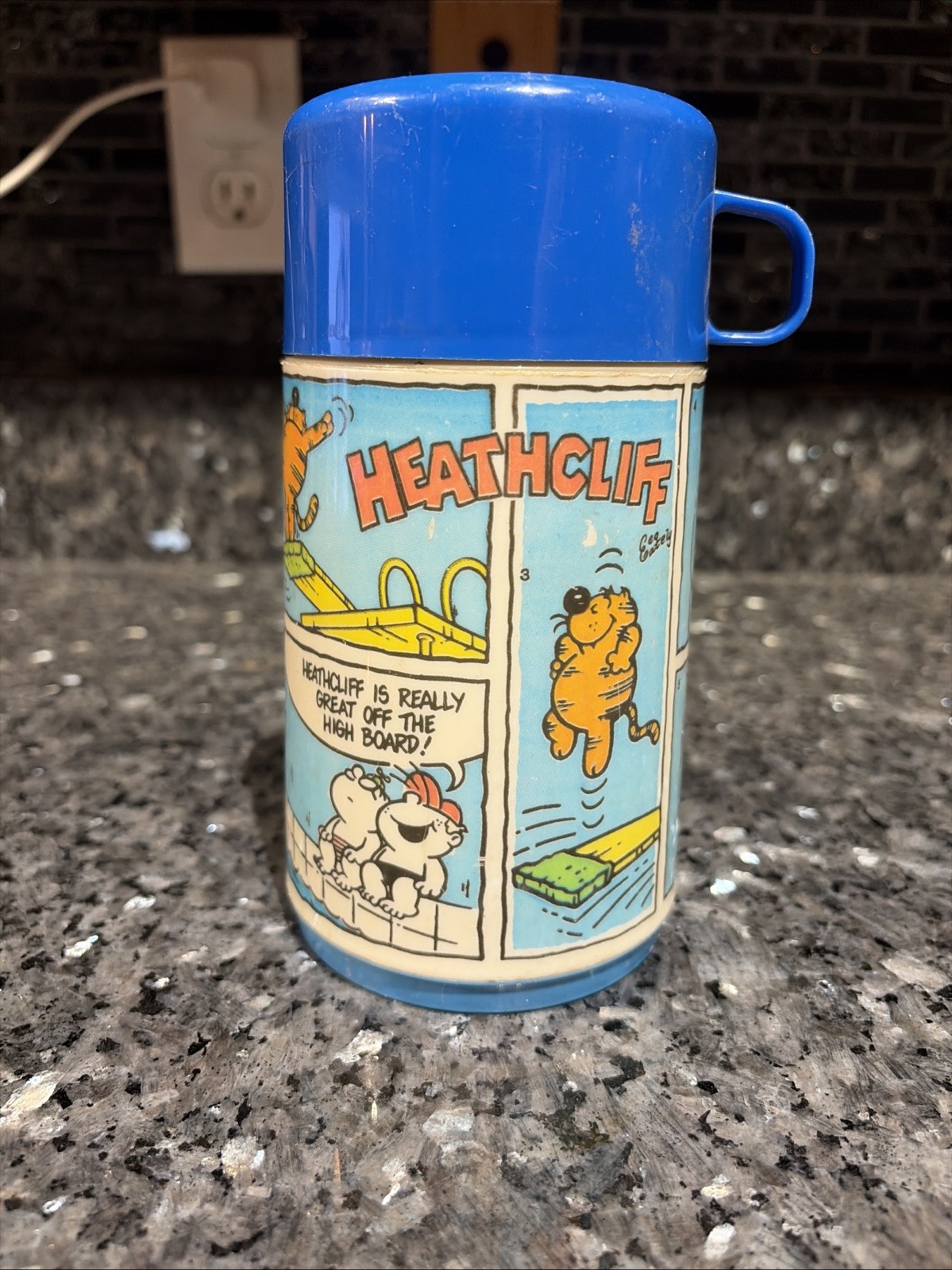 Vintage 1982 Heathcliff Aladdin Lunchbox Thermos ( Thermos Only)