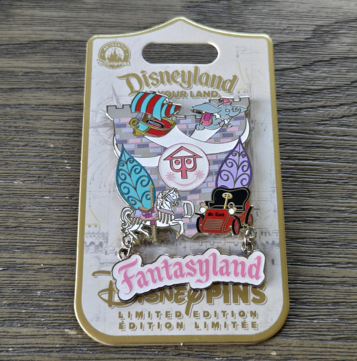 NEW Fantasyland Dangle Pin - Disneyland is Your Land Series #1/6 - LE 3000