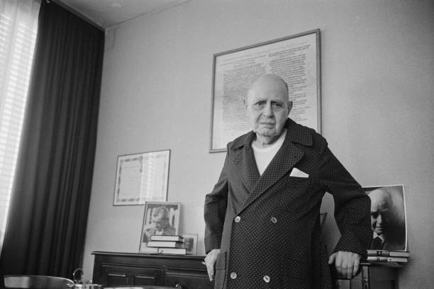 Portrait Of The Swiss Writer And Poet Albert Cohen At His Home Apr- Old Photo 2