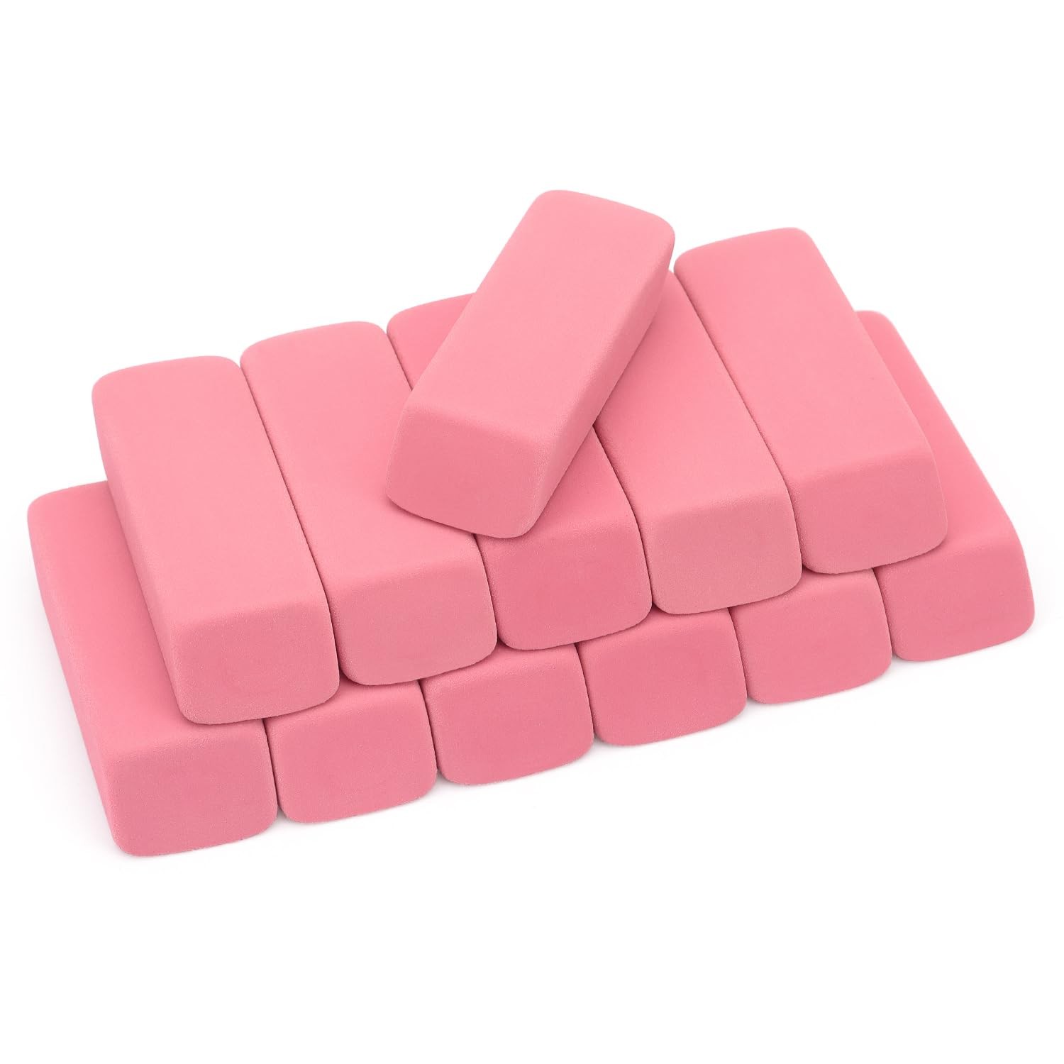 Large Erasers, Pink, Pack of 12