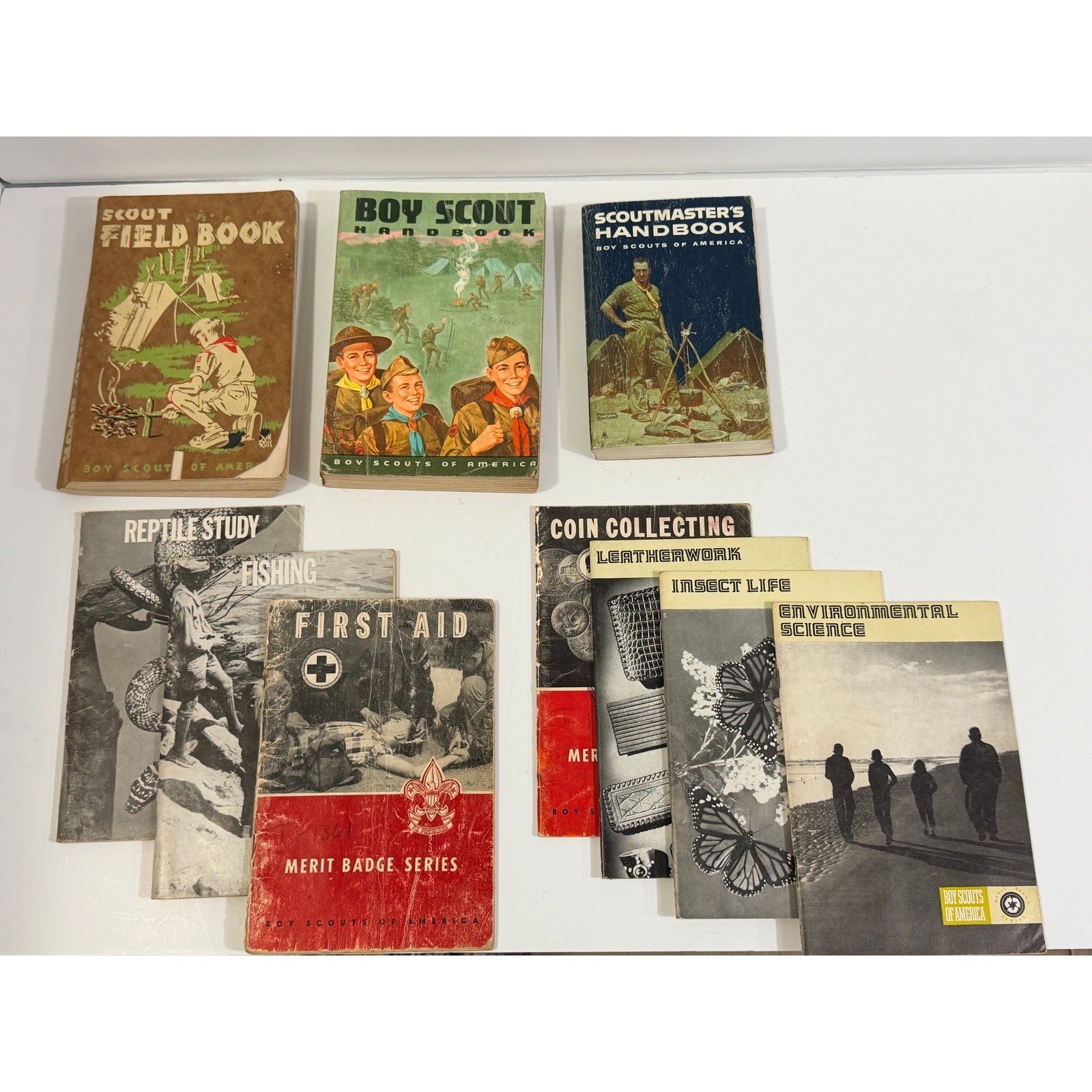 Vintage Boy Scouts of America Handbook Lot Field Book Merit Badge Series 10pc