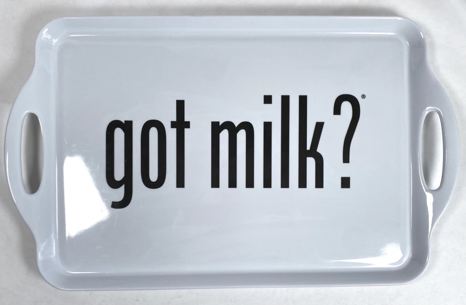 🔥  Vintage GOT MILK? Melamine Serving Tray W/ Handles At Home International EXC