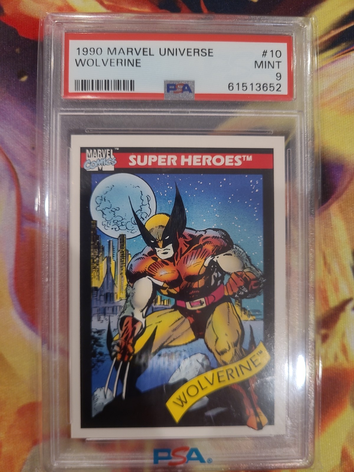1990 MARVEL UNIVERSE #10 WOLVERINE PSA 9 