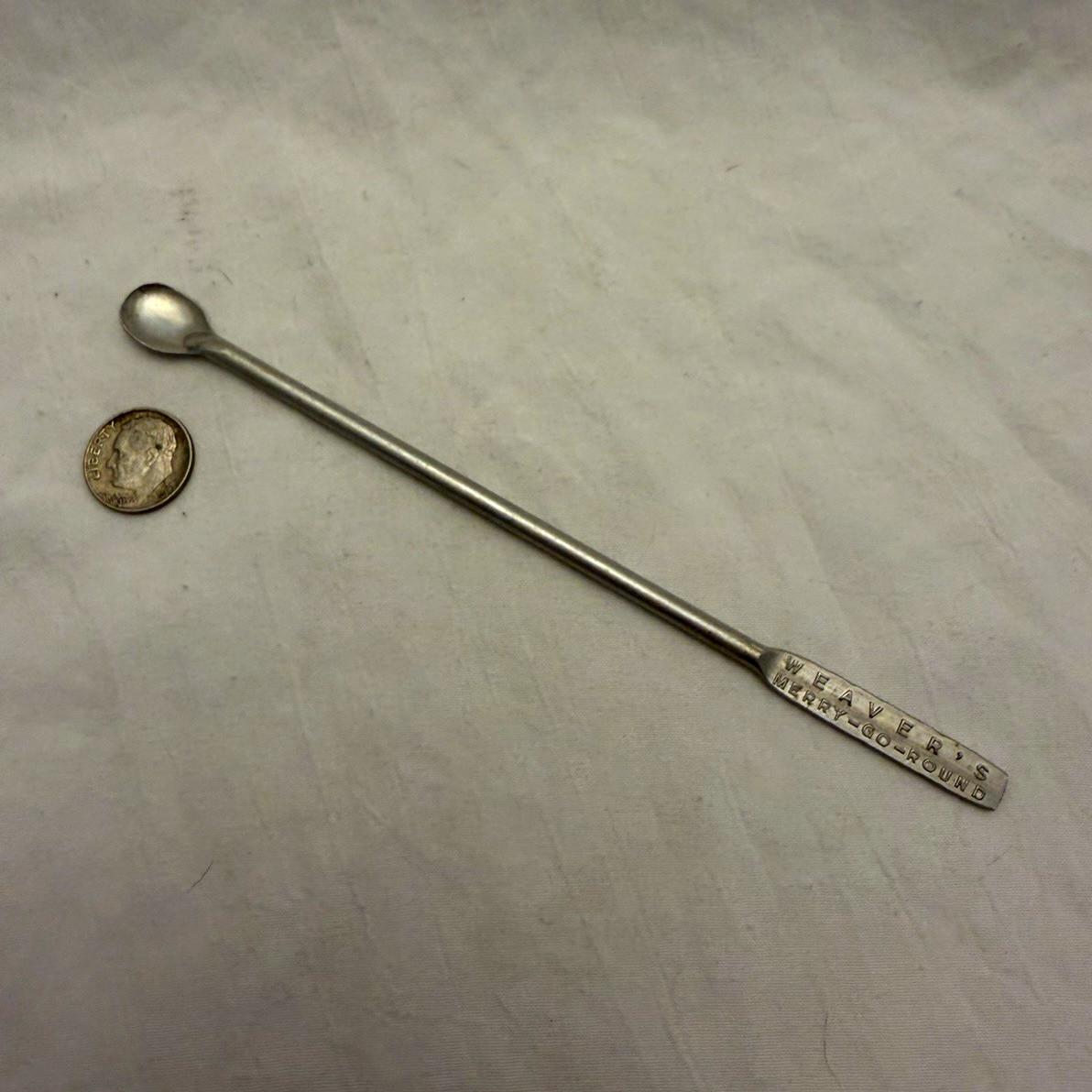 Vintage Weaver\'s Merry-Go-Round Metal Swizzle Stick / Cocktail Stirrer