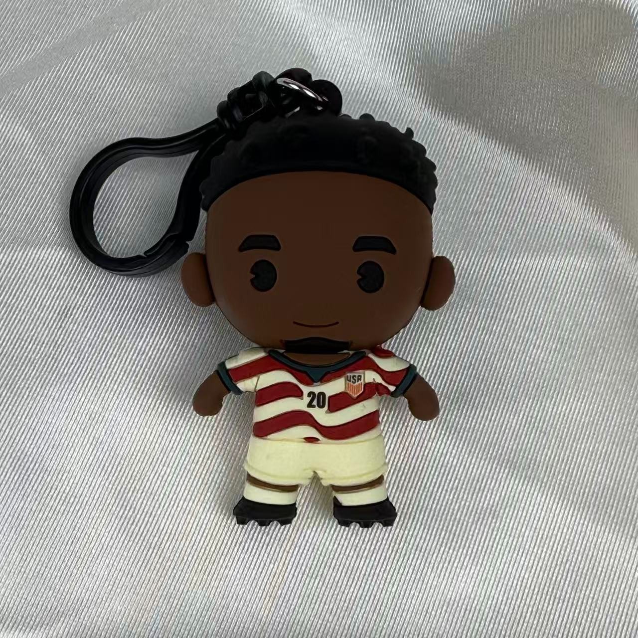 2026 Folarin Balogun USMNT Soccer Team 3D Vinyl Bag Clip Collectible Keychain