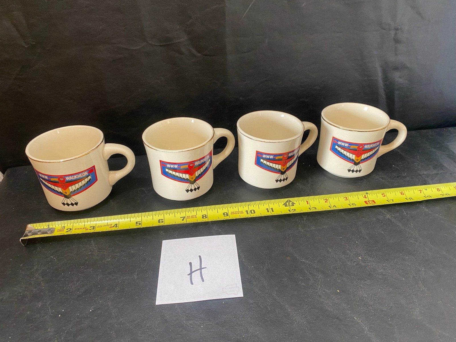 vintage Boy Scout Mug lot of 4 www waukheon #55 mugs