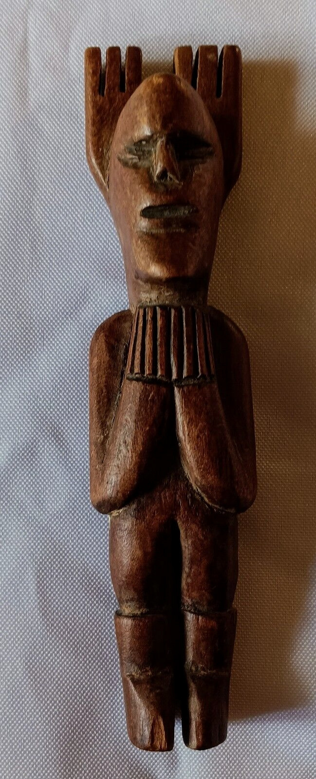 Vintage Guatemalan Mayan Carved Mahogany Wood Slingshot Circa. 1940-45