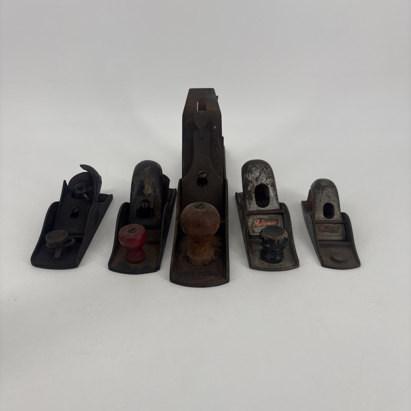Vintage Stanley Lakeside Handyman Wood Plane Lot of 5 USA Woodworking Tools