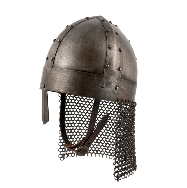 Medieval Helmet 18 Gauge Steel Norman Viking Nasal Spangenhelm Armor Dark Metal