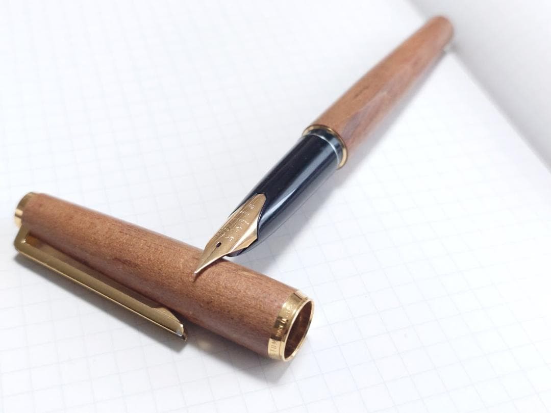 Overhauled Vintage Pilot Custom Kaede Maple 18K Fine F Fountain Pen 1977