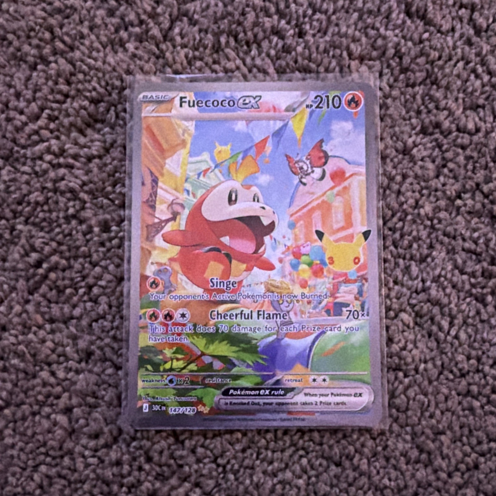 Pokemon 30th Celebrations Anniversary 30C 147/128 Fuecoco ex SIR