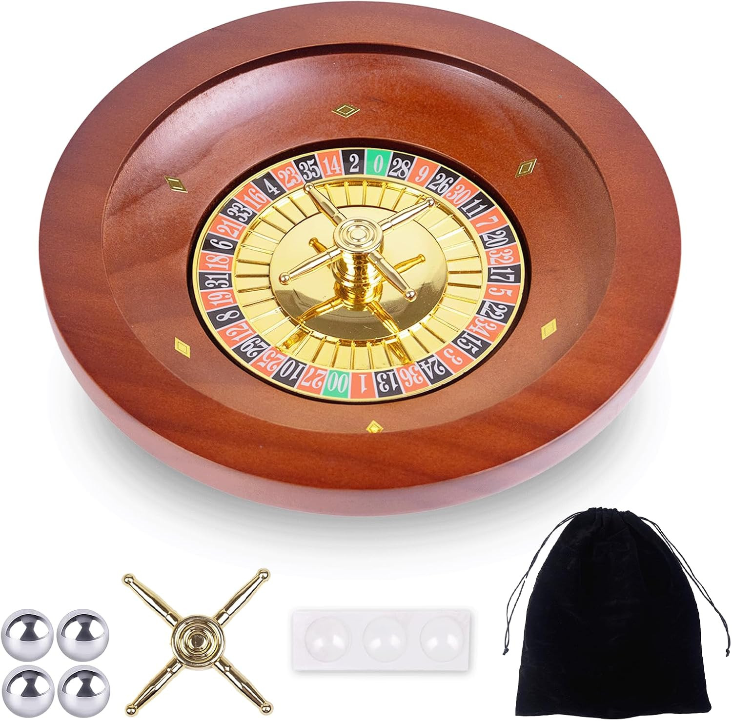 10 Inch Wooden Roulette Wheel Professional Solid Wood Casino Roulette Wheels for