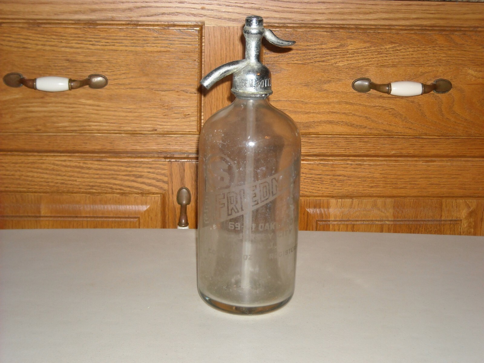 Antique / Vintage Seltzer Bottle S. Friedman & Sons Jersey City N.J 26 Oz.. # 5
