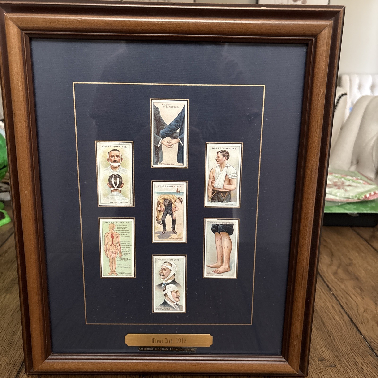 1913 FIRST AID ORIGINAL ENGLISH TOBACCO CARDS FRAMED
