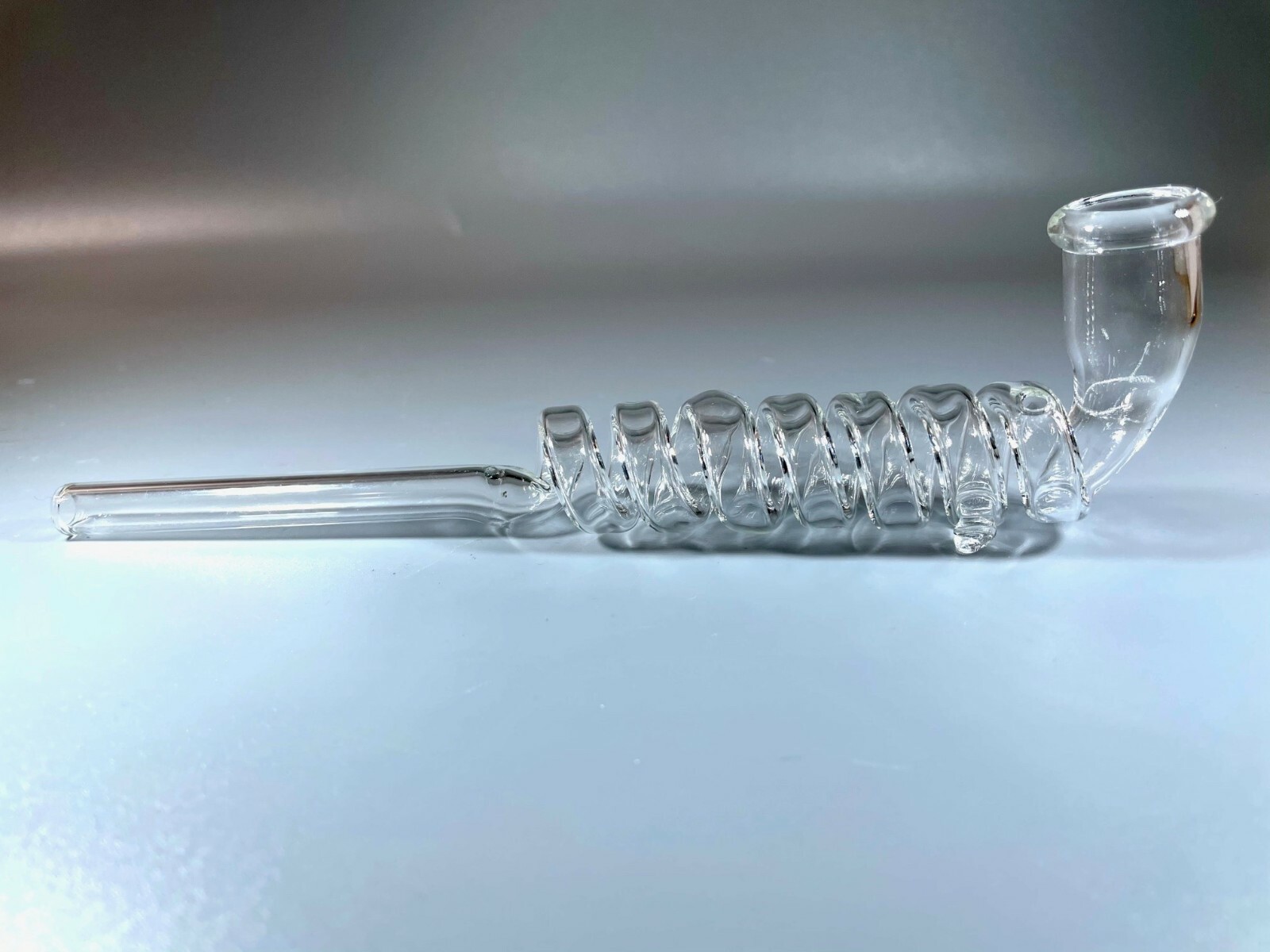 2021 BIG SWIRL Light Clear Smoking Pipe Bowl Cool Design Stand Up 