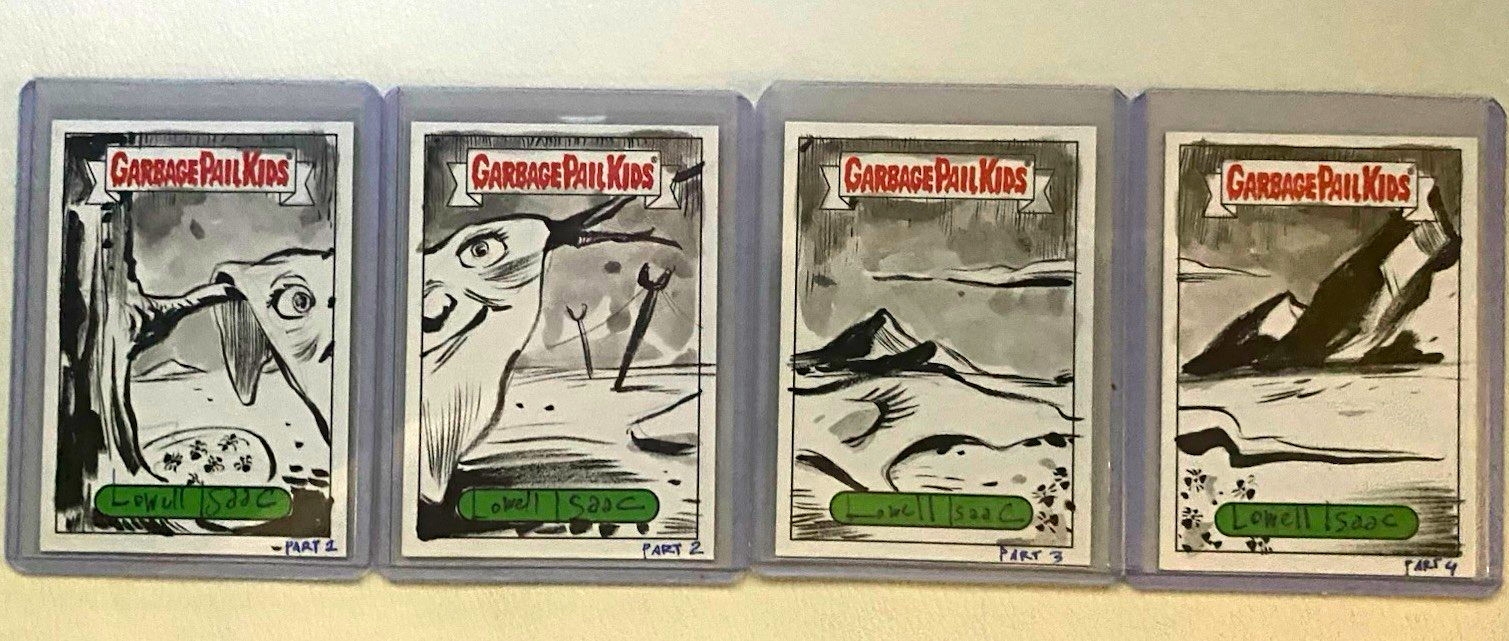 Topps Garbage Pail Kids 2021 Lowell Isaac Loaded Sketch Cards Lot of 4 Standard
