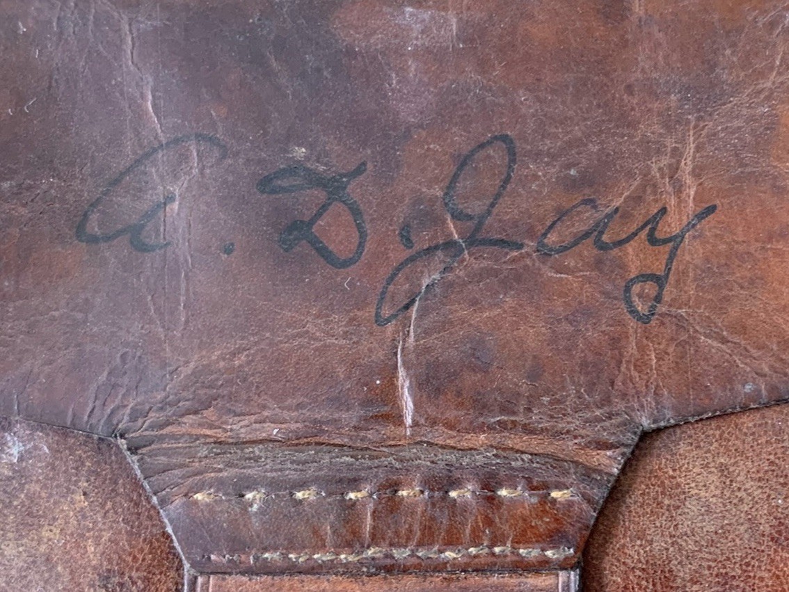 Antique 19th Century Folding Leather Wallet Billfold Men’s Pocketbook Jay Family