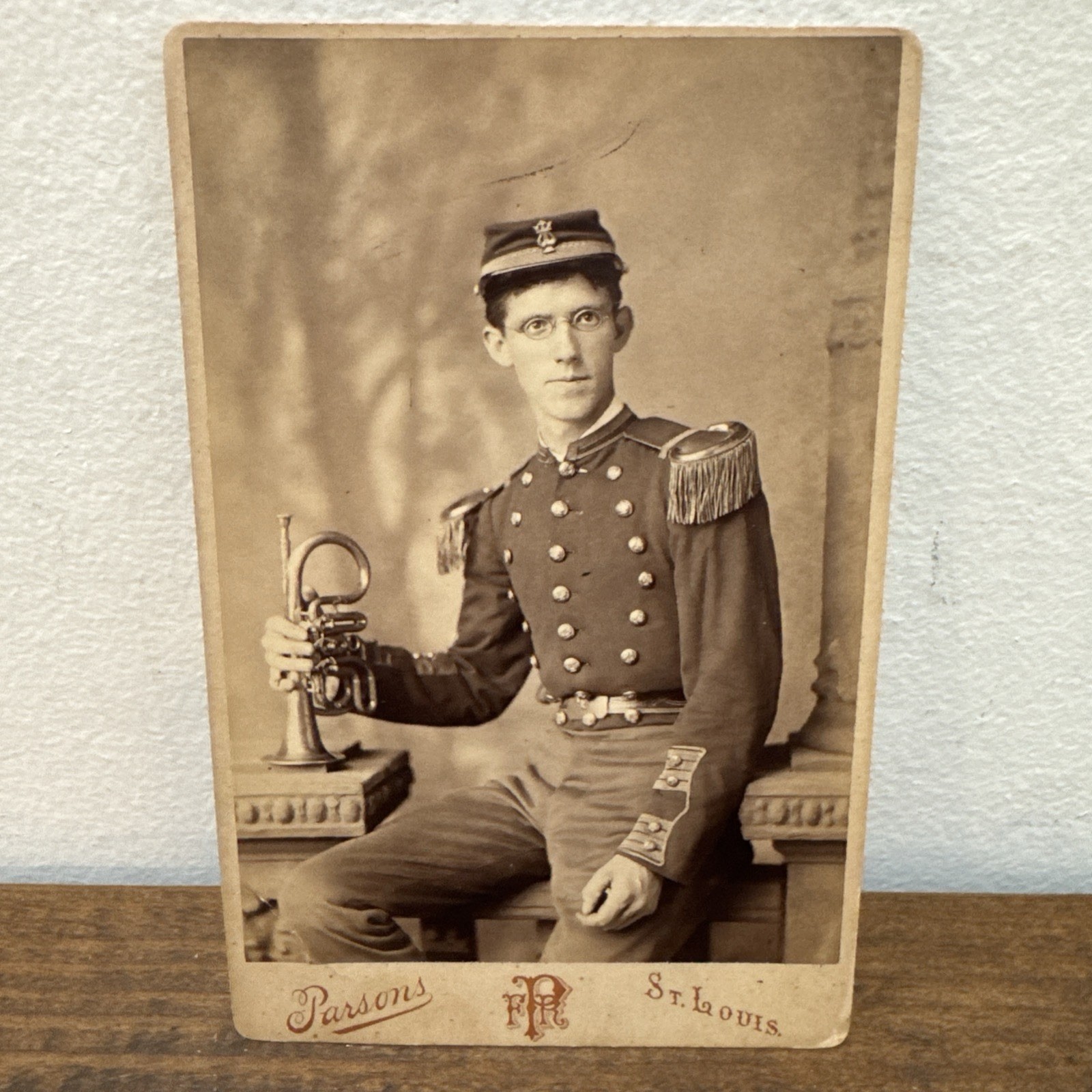 Rare Antique 1800s National Guard Soldier Portrait Photo Parsons St. Louis MO