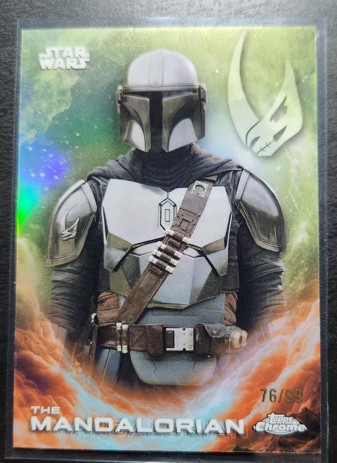 2025 Topps Chrome Star Wars Mandalorian Green Parallel /99