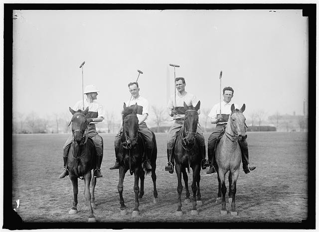 Photo:Polo Players Mounted Horseback 1915 Vintage Photograph