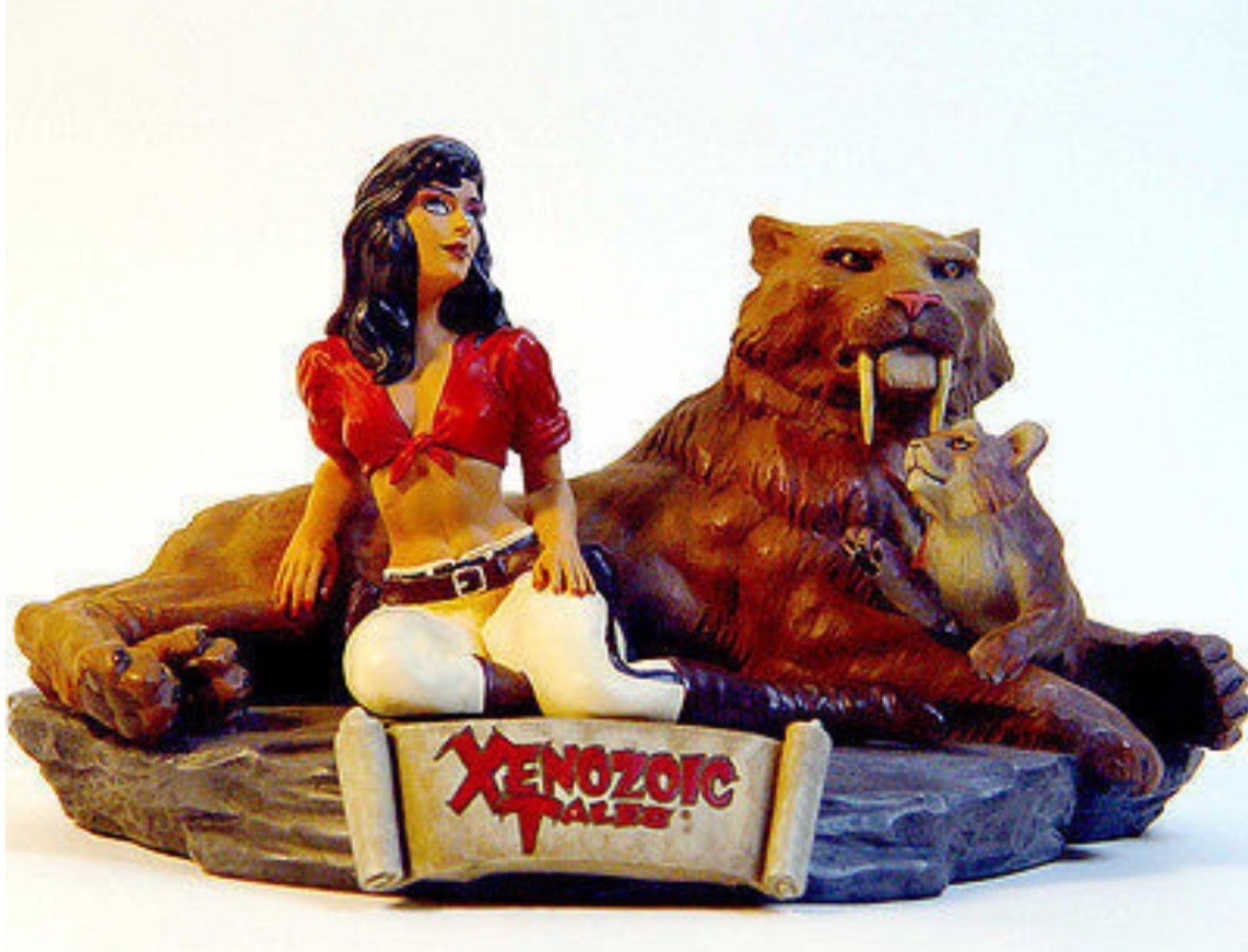 Hannah & Sabretooth Xenozoic Tales Statue Bowen Studios Mark Schultz 1994 Sealed