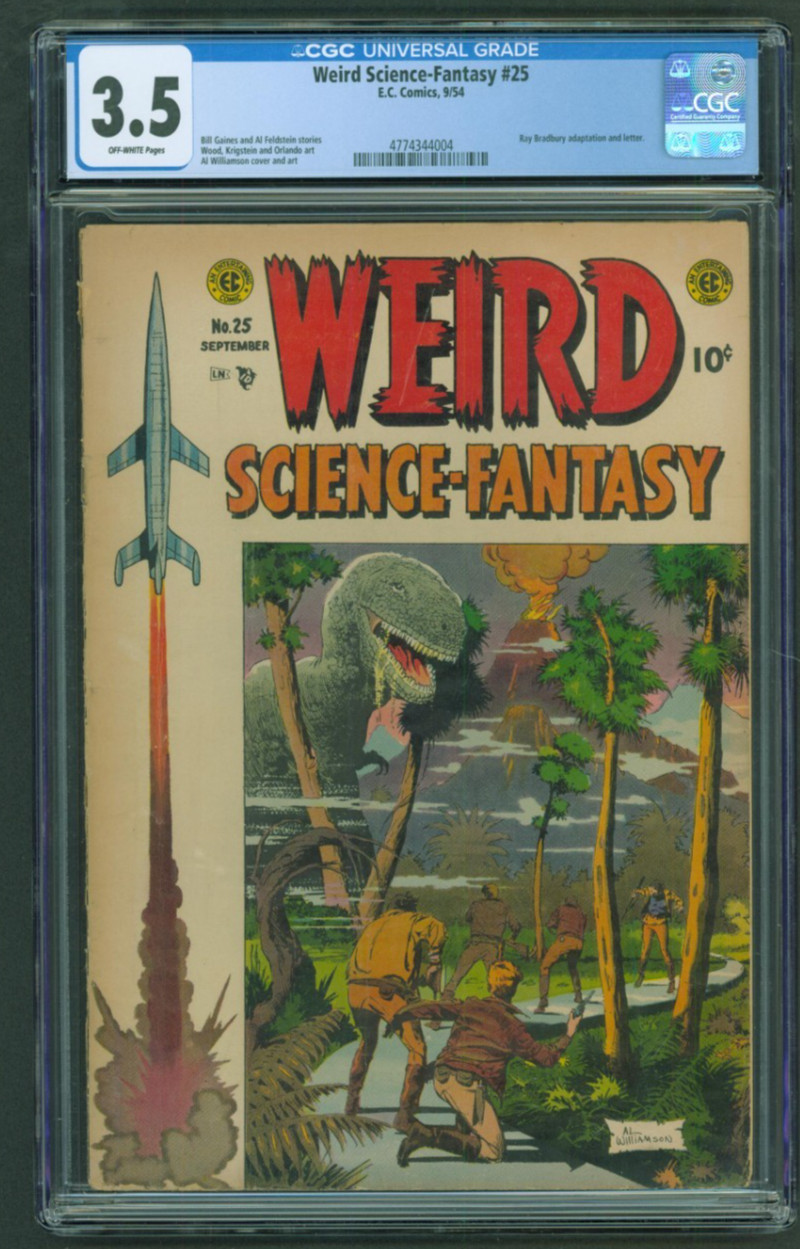 Weird Science Fantasy 25 CGC 3.5 VG- OW Ray Bradbury Al Williamson EC Golden Age