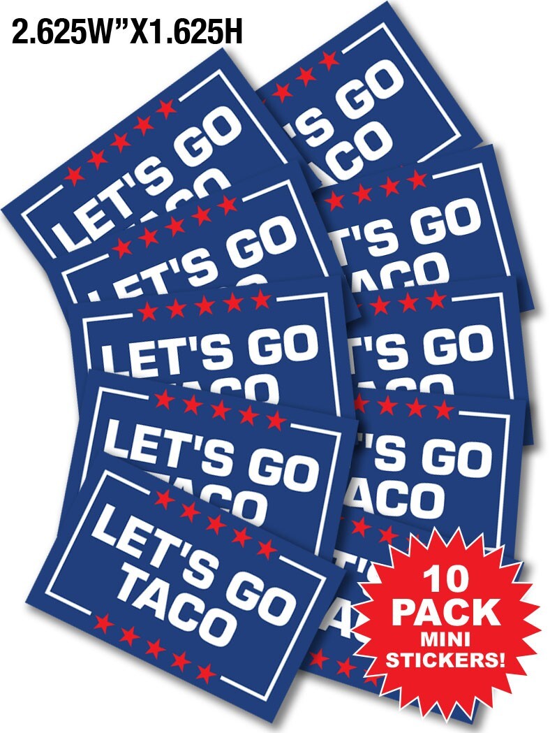 Let's Go Taco Mini Stickers - 10 pack