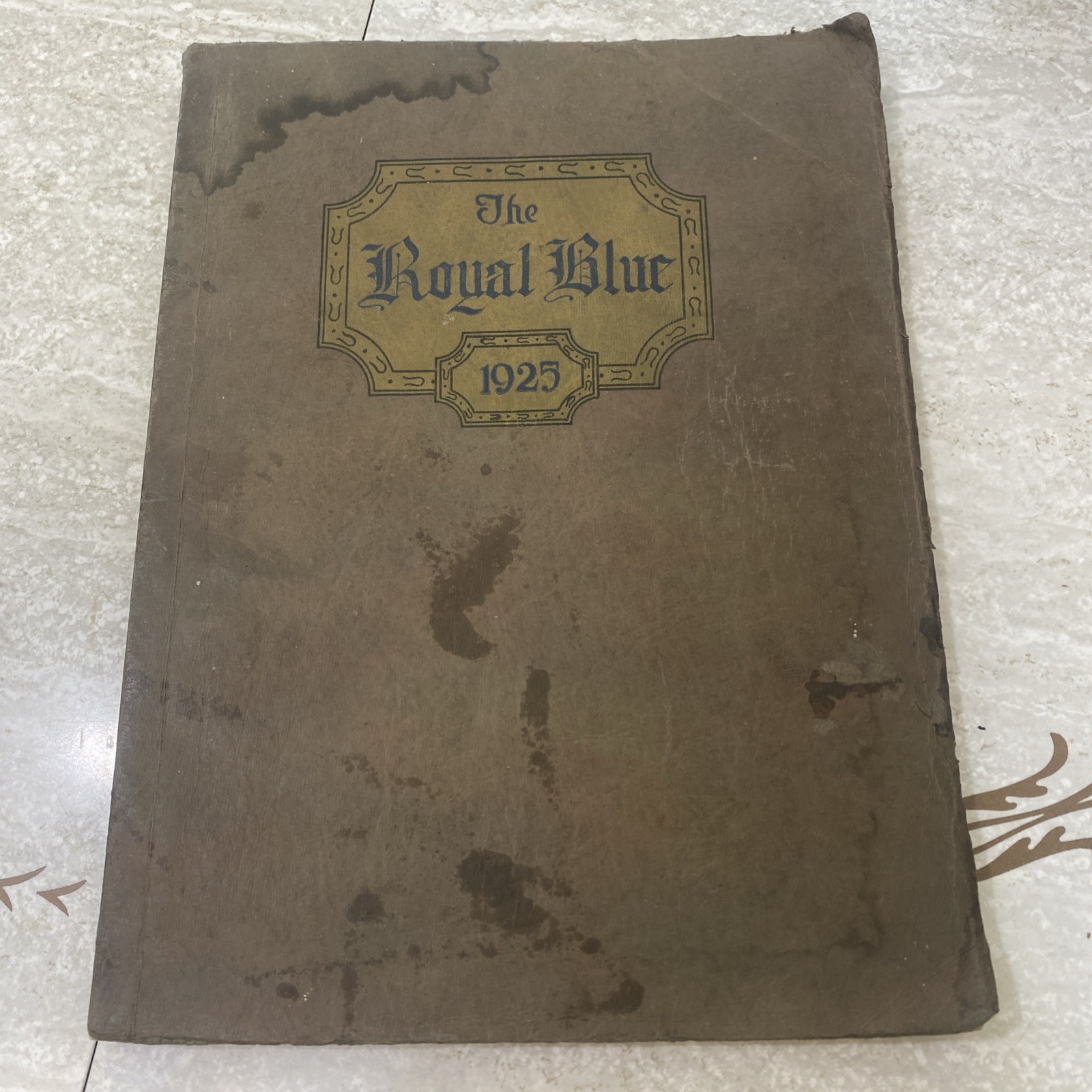 1925 Walla Walla High School Yearbook Royal Blue WA Washington Autographs Rare