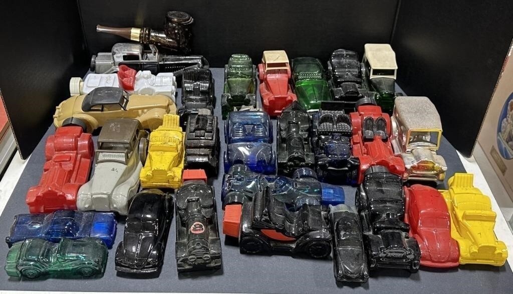 Vintage Avon Collectible Vehicle and Pipe Lot Mostly Full