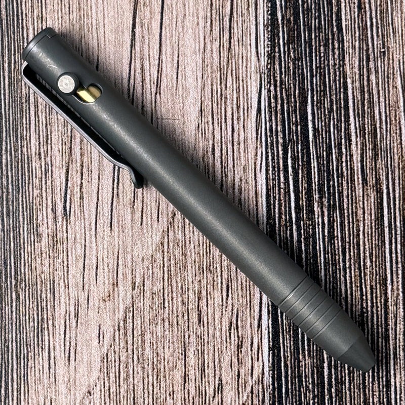 Big Idea Design Base Line Bolt Action Pen Titanium Stonewash New