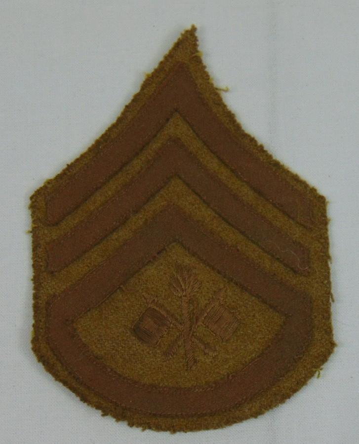 Pre WW1 US Army Signal Corps Sergeant Chevron Green Wool Military