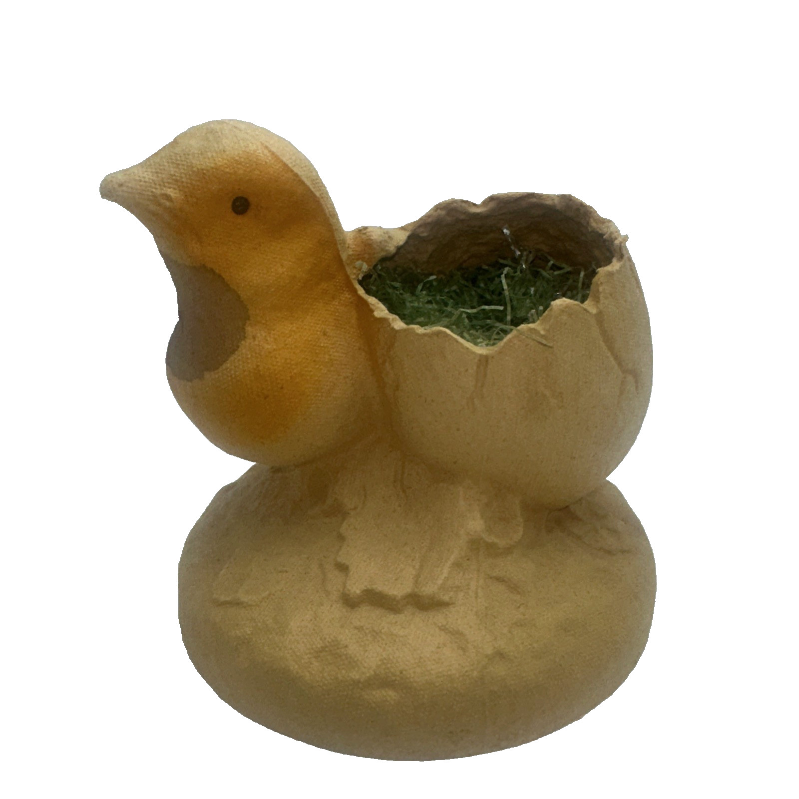 Antique 1930s Candy Container Paper Mache Pulp Hatching Chick FN Burt Company #2