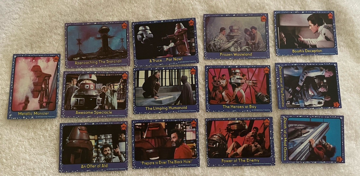 Vintage 1979 Disney\'s The Black Hole Movie Trading Cards-Lot of 13