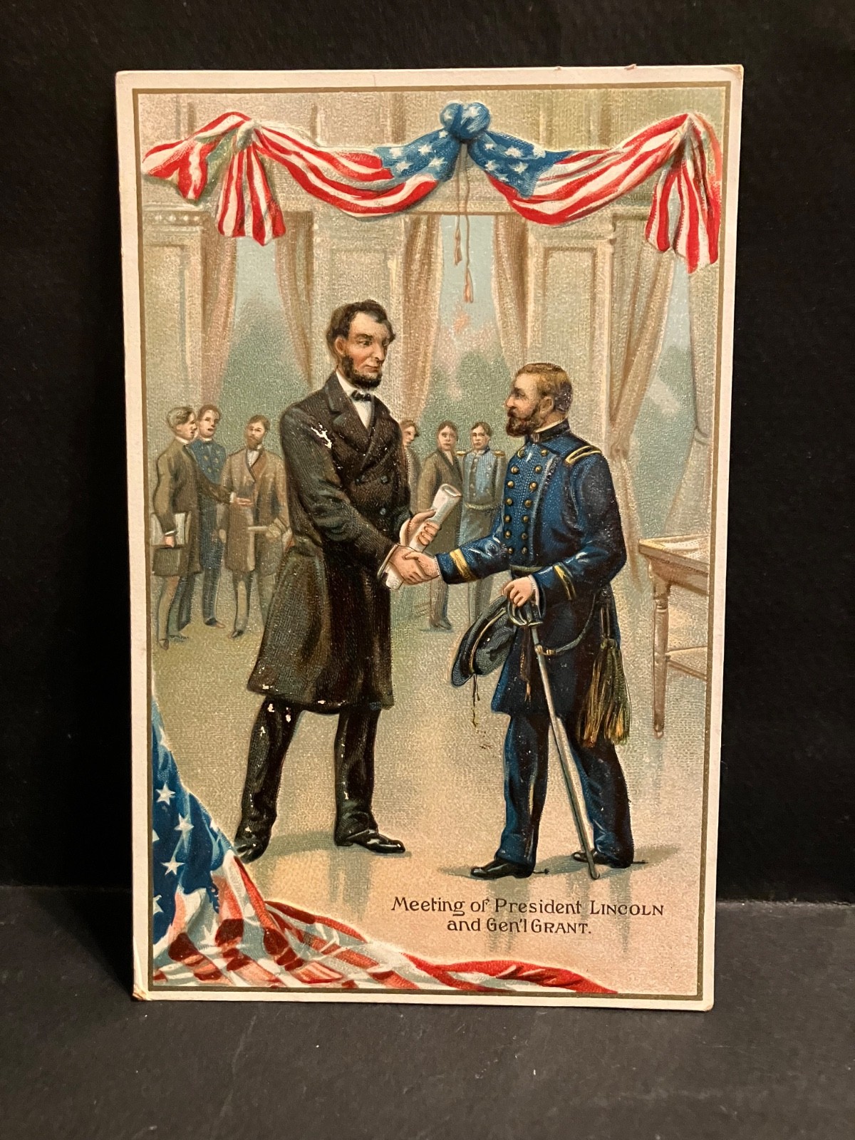 Tucks vintage 1909 postcard President Lincoln Centennial General Grant Embossed