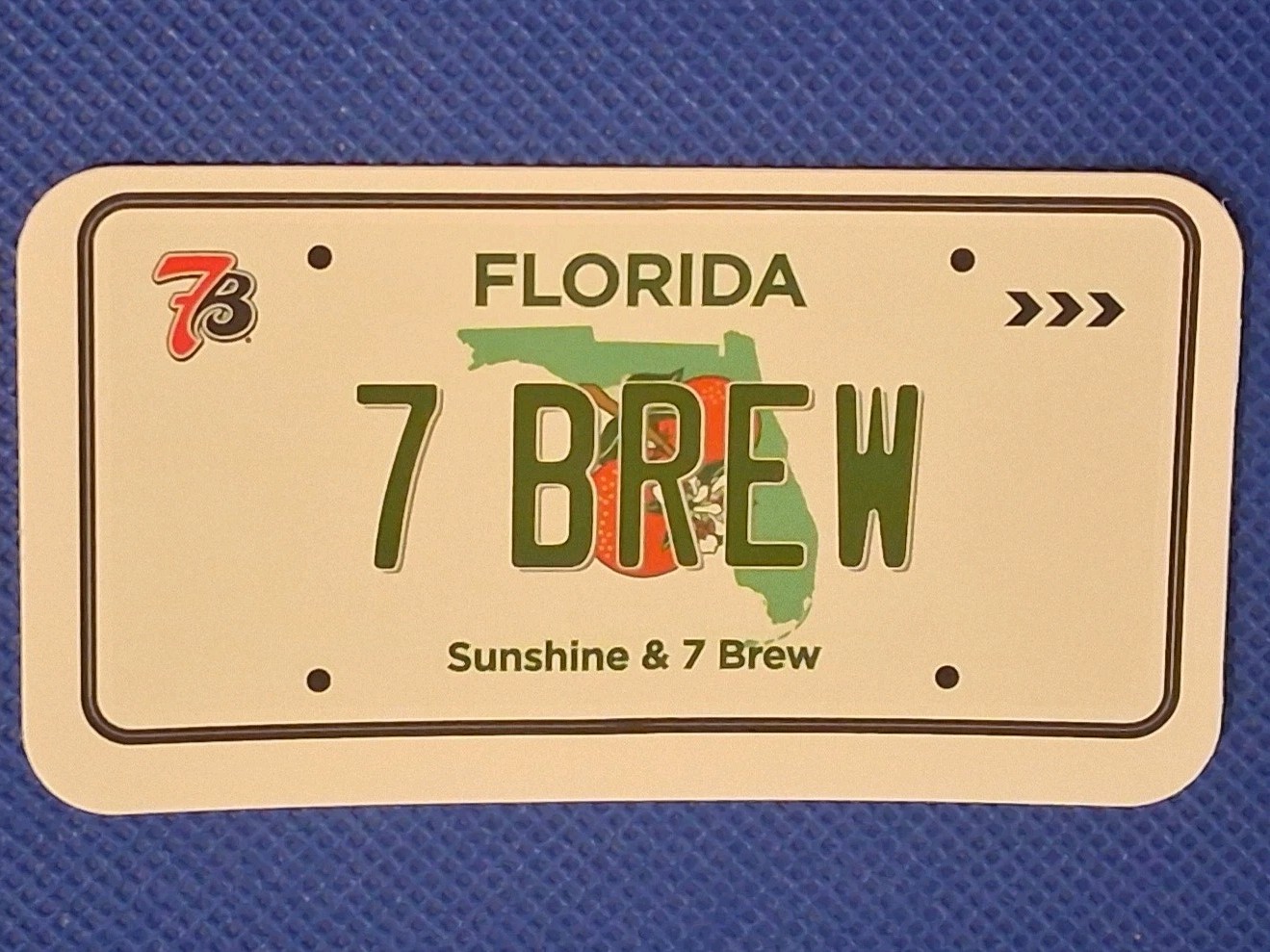 7 Brew license plate Sticker FLORIDA New Sunshine & 7 Brew 