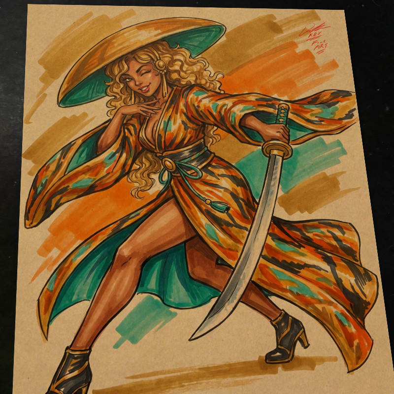 Sundance Original Art Print Signed 8.5x11 | Art by Keyeske