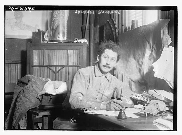 Jacques Suzanne,1880-1967,French painter,artist,explorer,writing at table