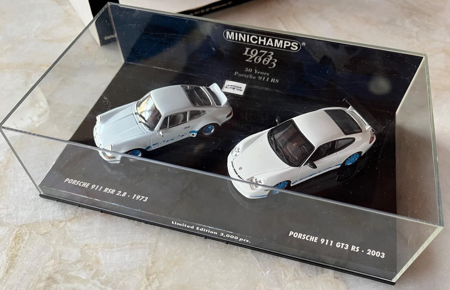 PORSCHE OFFICIAL 911 RSR 2.8 911 GT3 RS 50th SET 1:43rd MODEL MINICHAMPS RARE