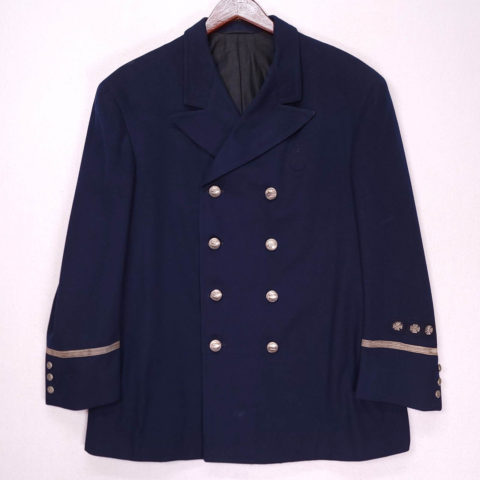 Vintage 1943 WWII Era Fire Department Dress Uniform Jacket Tailored Hand-Dated