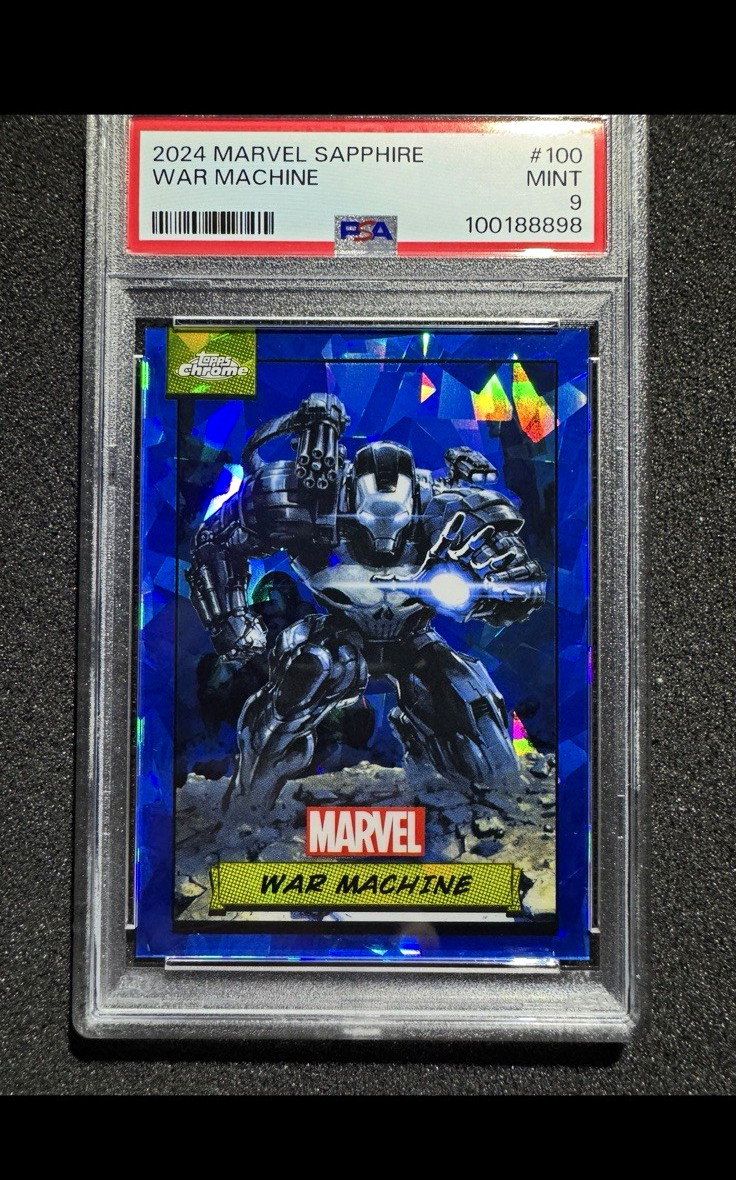 Topps 2024 Marvel Sapphire WAR MACHINE #100 Graded PSA 9 