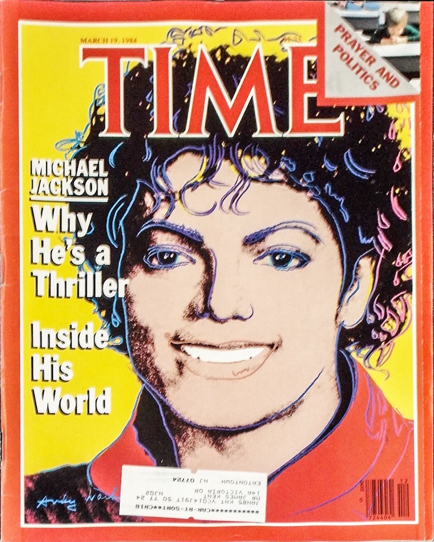 1984 Michael Jackson TIME Magazine Andy Warhol Framed Original Thriller Pop Art