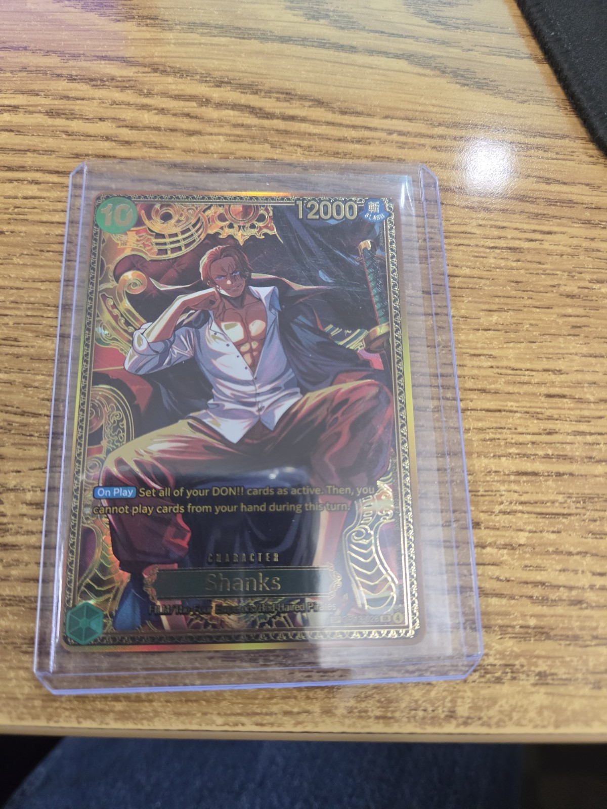Bandai One Piece Card Game Shanks OP13-028 SP OP 17 SP Special alt art Gold