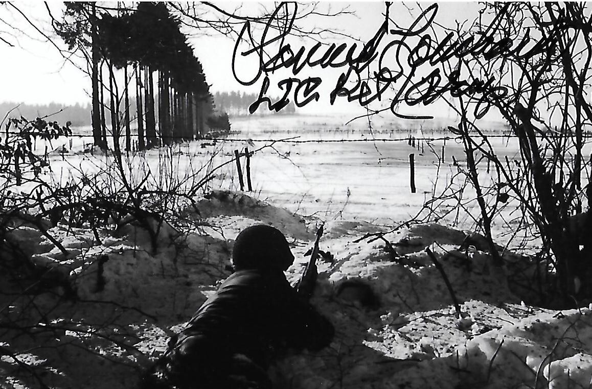 Sam Lombardo autographed 4x6 photo Battle of The Bulge WW II Rare COA LOOK