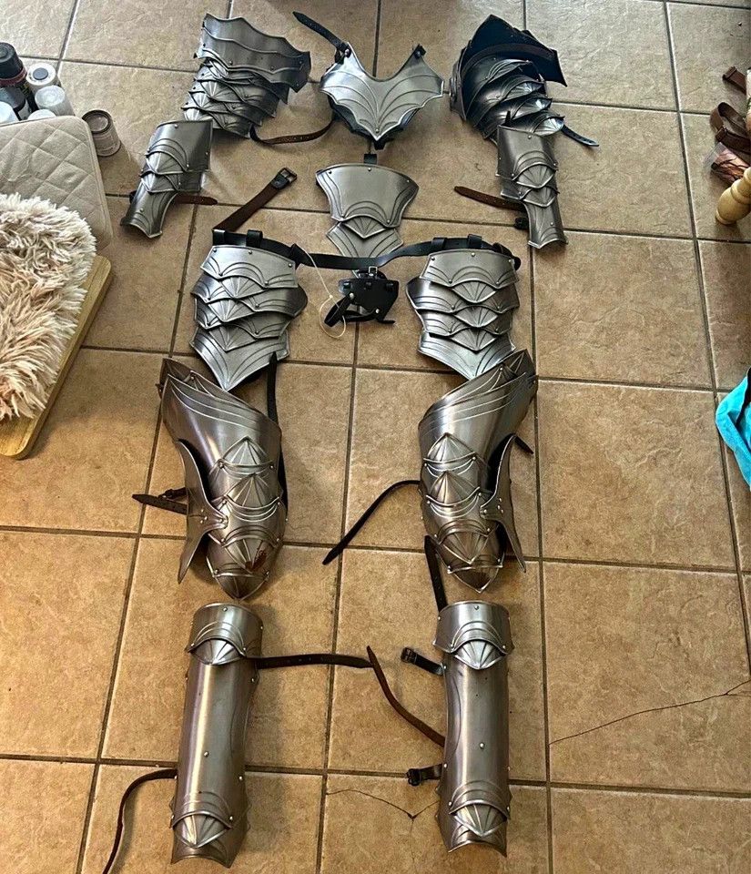Medieval Steel Armor Set Handmade Knight Armor Full Body Suit for LARP Costume