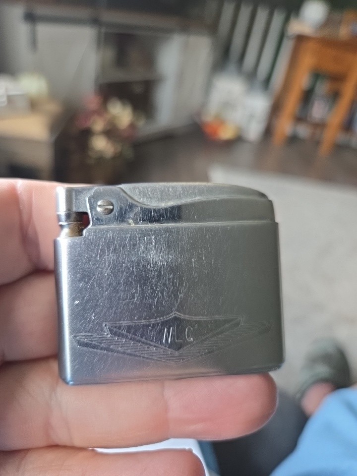 Vintage 1950's Ronson Adonis Cigarette Lighter, Monogrammed WLC
