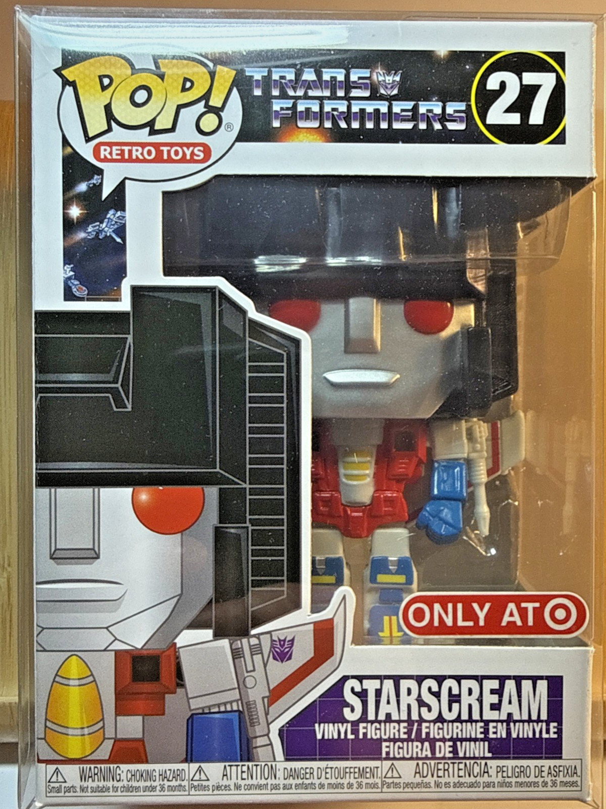 Funko POP Retro Toys Transformers Starscream #27 Special Edtn. PROTECTIVE CASE