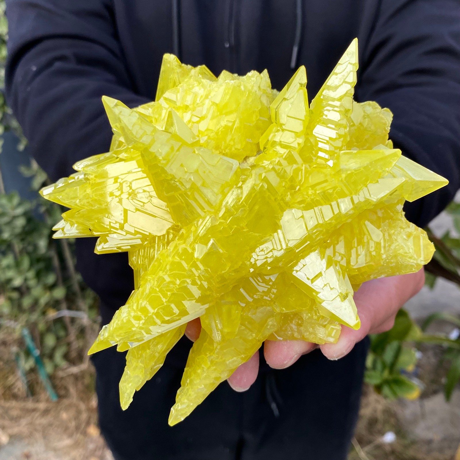 1.35LB Rare Natural yellow sulfur crystal quartz crystal mineral specimen